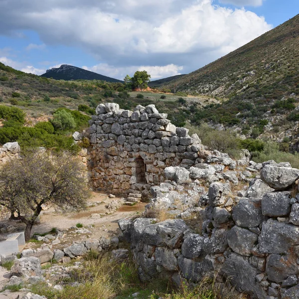 Stanowiska archeologiczne w Mykenach i Tiryns, Grecja — Zdjęcie stockowe