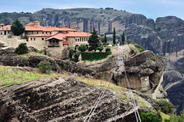 Monastery Holy Trinity, Meteora, Greece clipart