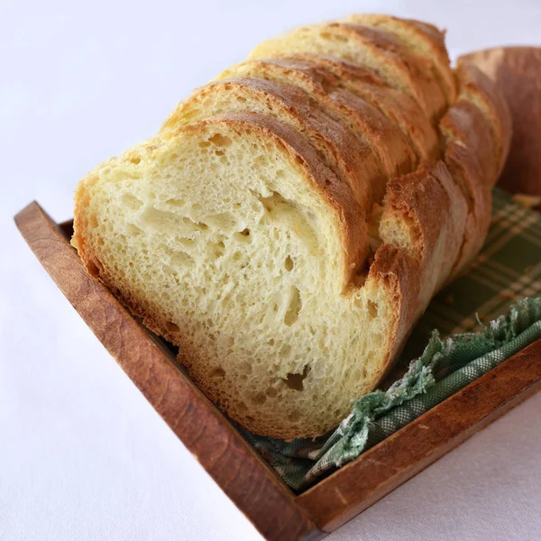 Sliced white wheaten bread — Stock Photo, Image