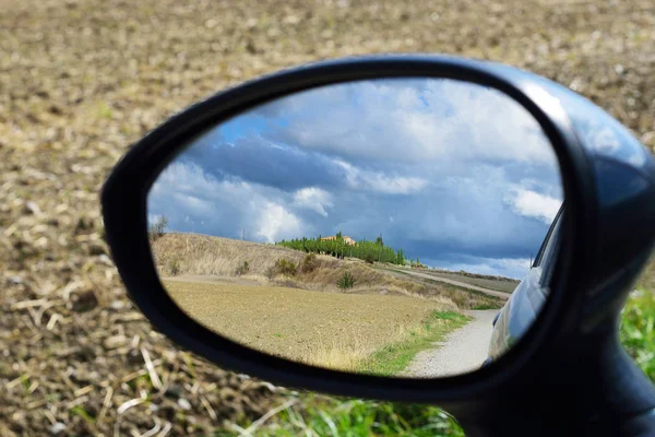 Landscape reflected in mirror — Stock Photo, Image