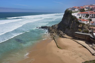 Atlantik Okyanusu kıyısında, Azenhas Köyü, Sintra, Lisbon, Po do Mar