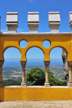 Sintra, Portekiz Pena Ulusal Sarayı'nda. Ayrıntı