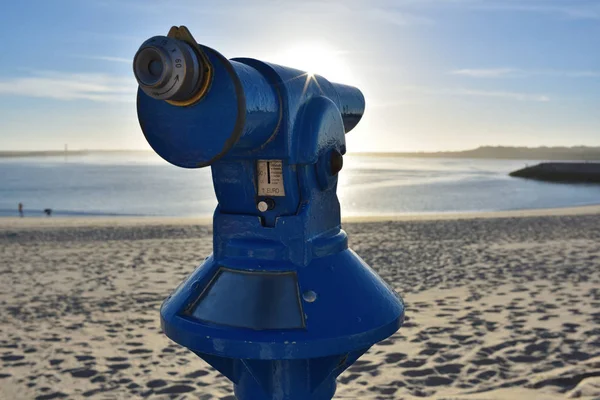 Telescópio Turístico, Praia de Aveiro, Portugal — Fotografia de Stock