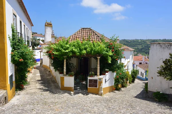 Nelle strade della pittoresca città di Obidos, Portogallo — Foto Stock