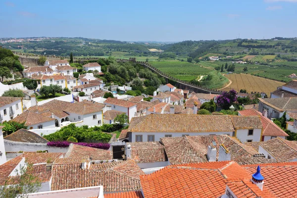 Obidos Köyü ve onun kale Portekiz — Stok fotoğraf