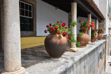  Obidos, Portekiz pitoresk şehrin sokaklarında