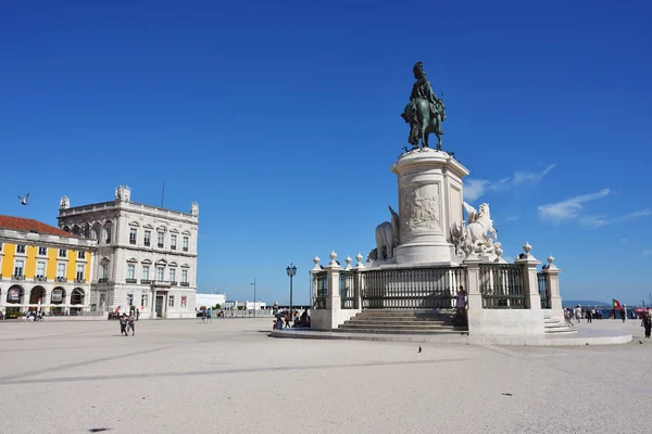 Piazza del Commercio a Lisbona, Portogallo — Foto Stock