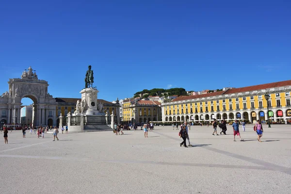 Kereskedelmi tér Lisszabonban, Portugáliában — Stock Fotó