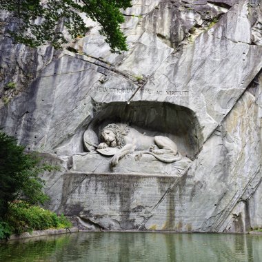 Lucerne aslan anıt. Lucerne, İsviçre