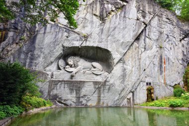 Lucerne aslan anıt. Lucerne, İsviçre