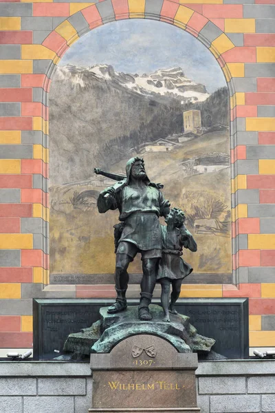 Wilhelm Tell γλυπτική, Ελβετία — Φωτογραφία Αρχείου
