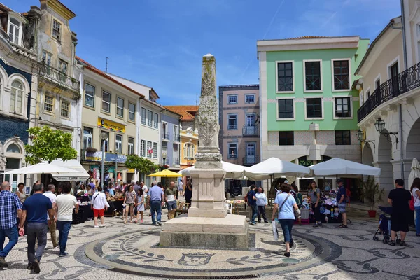 Площадь в Авейру, Португалия — стоковое фото