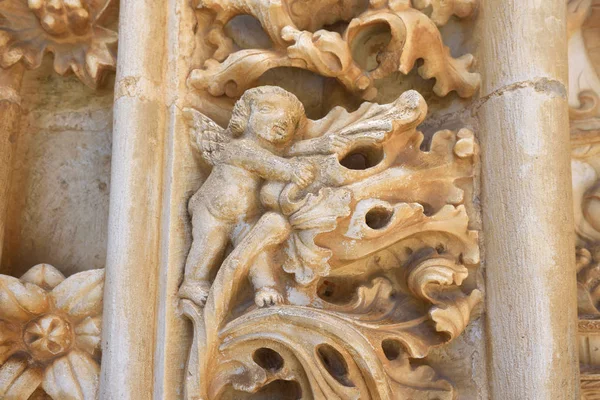Монастырь Ордена Христа в Томаре Португалия, каменные детали — стоковое фото