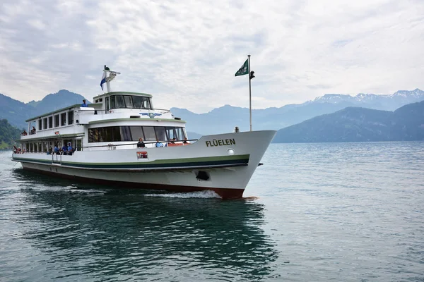 Nave svizzera sul lago di Lucerna, Svizzera — Foto Stock