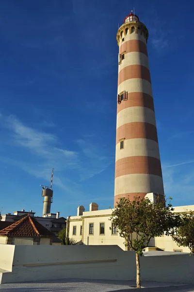 Deniz feneri Farol da Barra, Portekiz — Stok fotoğraf