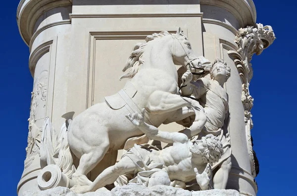 Parte de la escultura El rey José I en Lisboa, Portugal — Foto de Stock