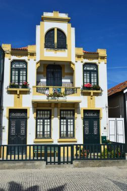 Renkli evler, Costa Nova, Beira Litoral, Portekiz