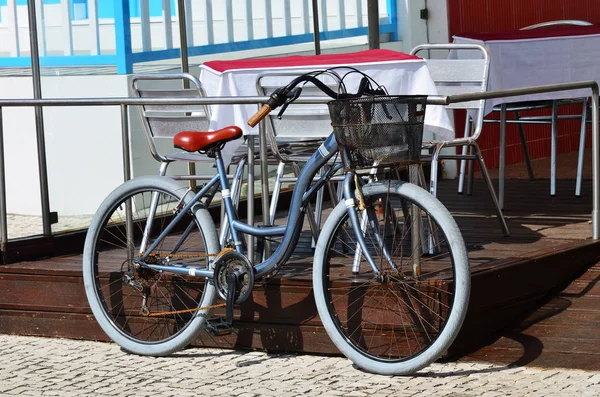 Parked Bicycles, Costa Nova, Portugal — Stock Photo, Image