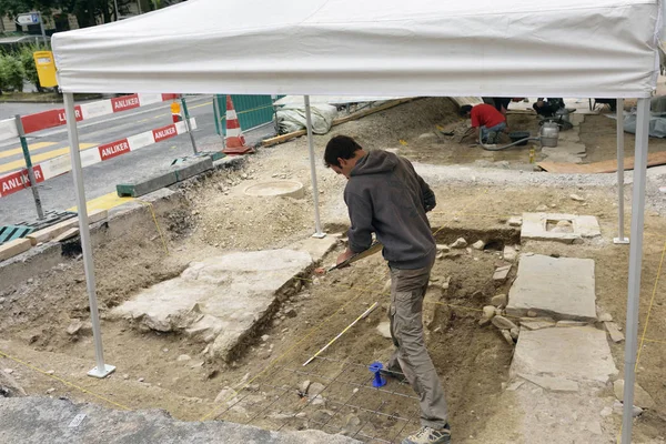 Αρχαιολογία ανασκαφή για: Λουκέρνη — Φωτογραφία Αρχείου