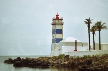 Santa Marta lighthouse Cascais Portugal clipart