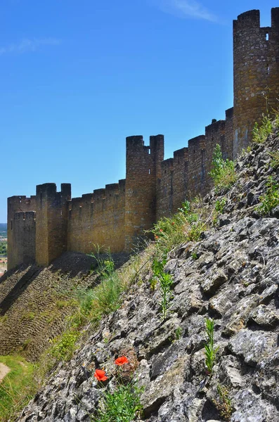 La muralla del castillo de Tomar, Portugal — Foto de Stock