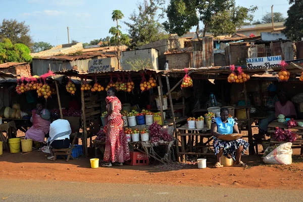 Сельский рынок, Кения — стоковое фото