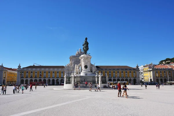 Kereskedelmi tér Lisszabonban, Portugáliában — Stock Fotó