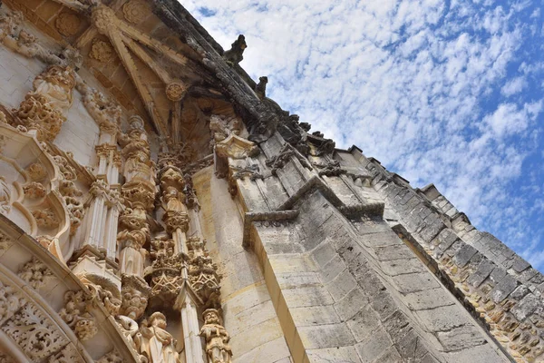 Convento de la Orden de Cristo en Tomar Portugal, detalle de piedra — Foto de Stock
