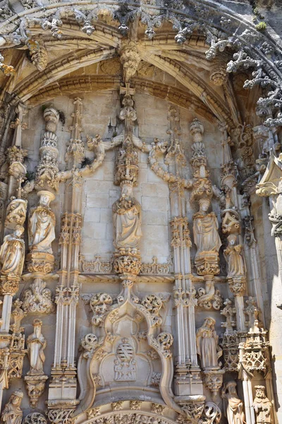 Convento dell'Ordine di Cristo a Tomar Portogallo, particolare in pietra — Foto Stock