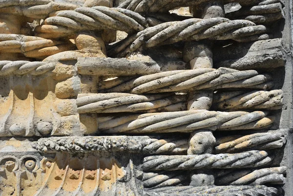 Klooster van de orde van Christus in Tomar Portugal, stenen detail — Stockfoto