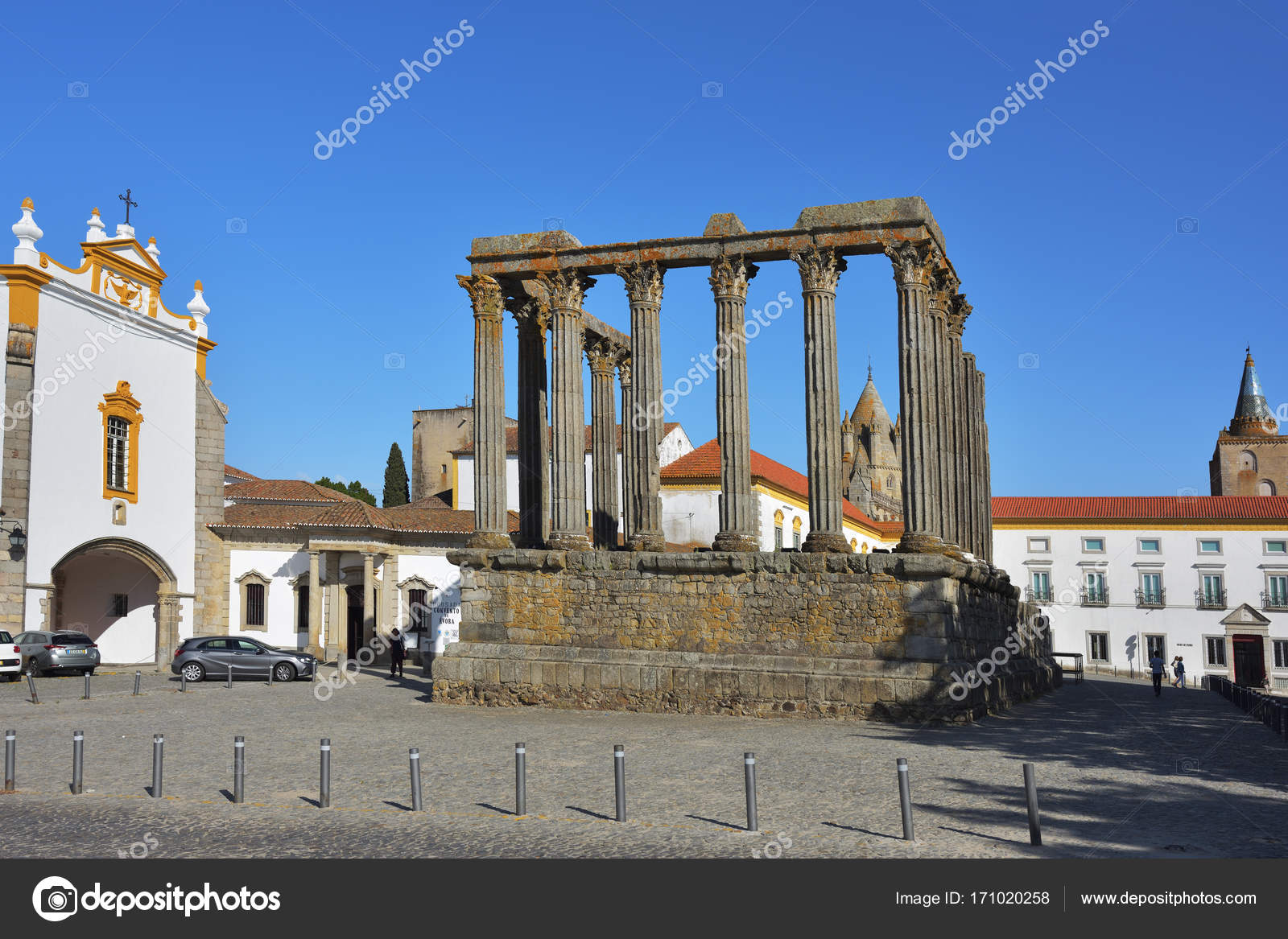 Der römische tempel von evora auch templo de dian genannt