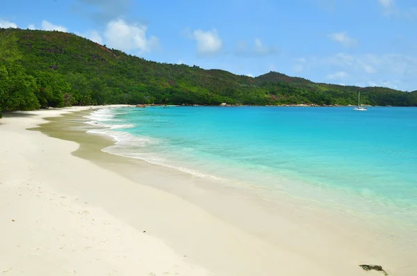 Seychelské ostrovy, Praslin, Anse Lazio — Stock fotografie