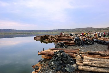 Lake Katwe Uganda, Afrika tuz madenleri