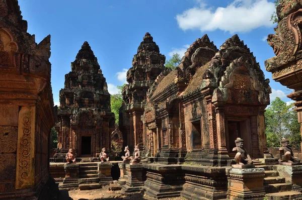 Banteay Srei tempel Siem Reap complexe Cambodja — Stockfoto