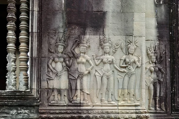 Angkor Wat, Camboja. Dança Apsaras — Fotografia de Stock