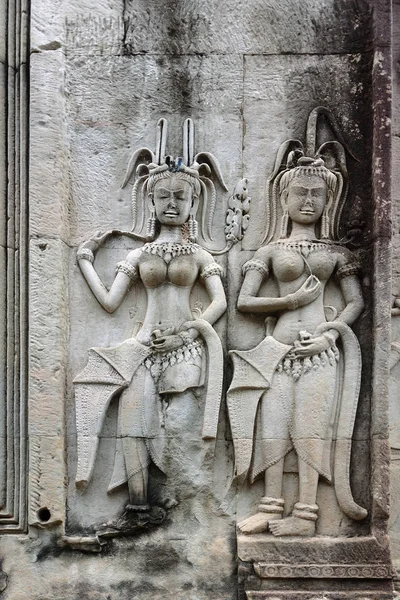 Angkor Wat, Kambodża. Taniec Apsaras — Zdjęcie stockowe
