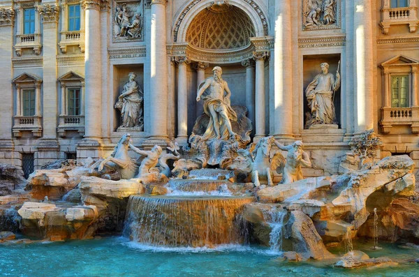 Trevi fontein, Rome. Italië — Stockfoto