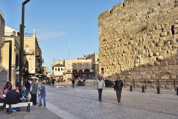 Jerusalém rua cena na cidade velha, Israel — Fotografia de Stock