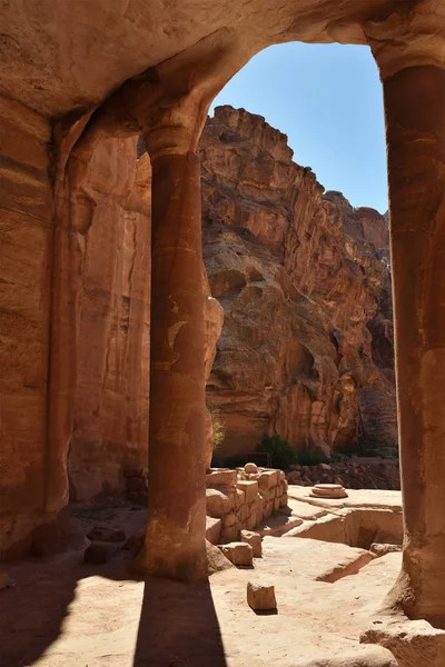 Archeologické naleziště Petra, Jordánsko — Stock fotografie