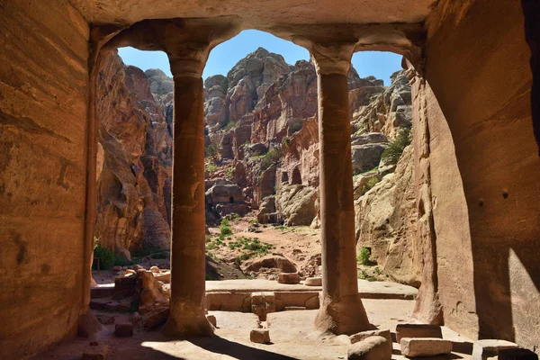 Wykopaliska archeologiczne Petra, Jordania — Zdjęcie stockowe