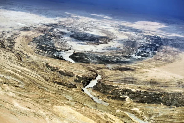 Letecký pohled na pouště Namib, Namibie, Afrika — Stock fotografie