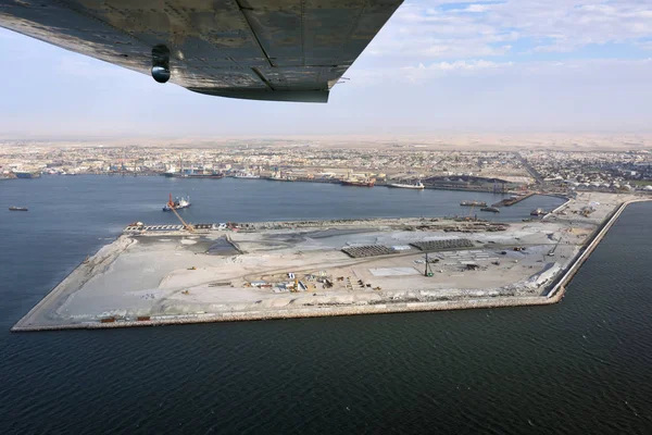 Nákladní přístav Walvis Bay, Namíbie, Afrika — Stock fotografie