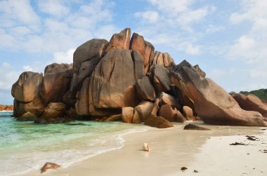 Seychelles islands, La Digue, Anse Cocos beach