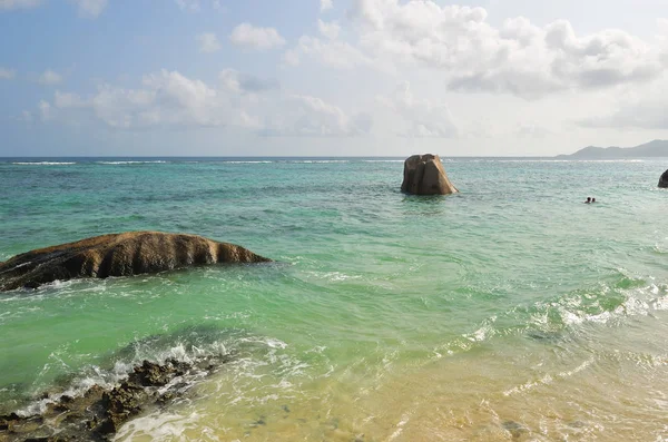 Tropical beach, a Seychelles-szigetek — Stock Fotó