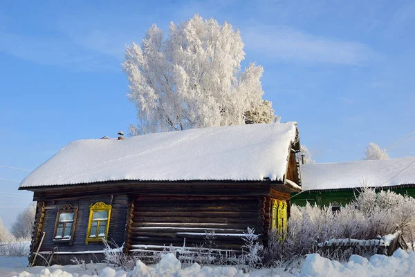 Rusia campo en invierno — Foto de Stock