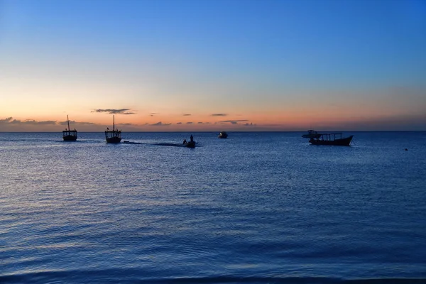 Sanset. Zanzibar, Tanzanie, Afrika. Kendwa — Stock fotografie