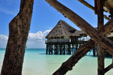 Plaj kafesi. Kendwa tatil köyü, Zanzibar, Tanzanya, Afrika