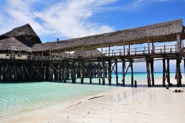 Plaj kafesi. Kendwa tatil köyü, Zanzibar, Tanzanya, Afrika