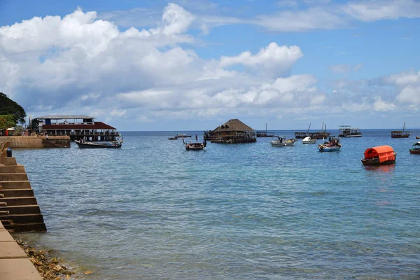 Tekneler. Zanzibar, Tanzanya, Afrika. Stone Town Limanı — Stok fotoğraf