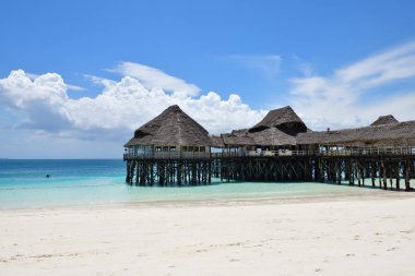 Plaj kafesi. Kendwa tatil köyü, Zanzibar, Tanzanya, Afrika